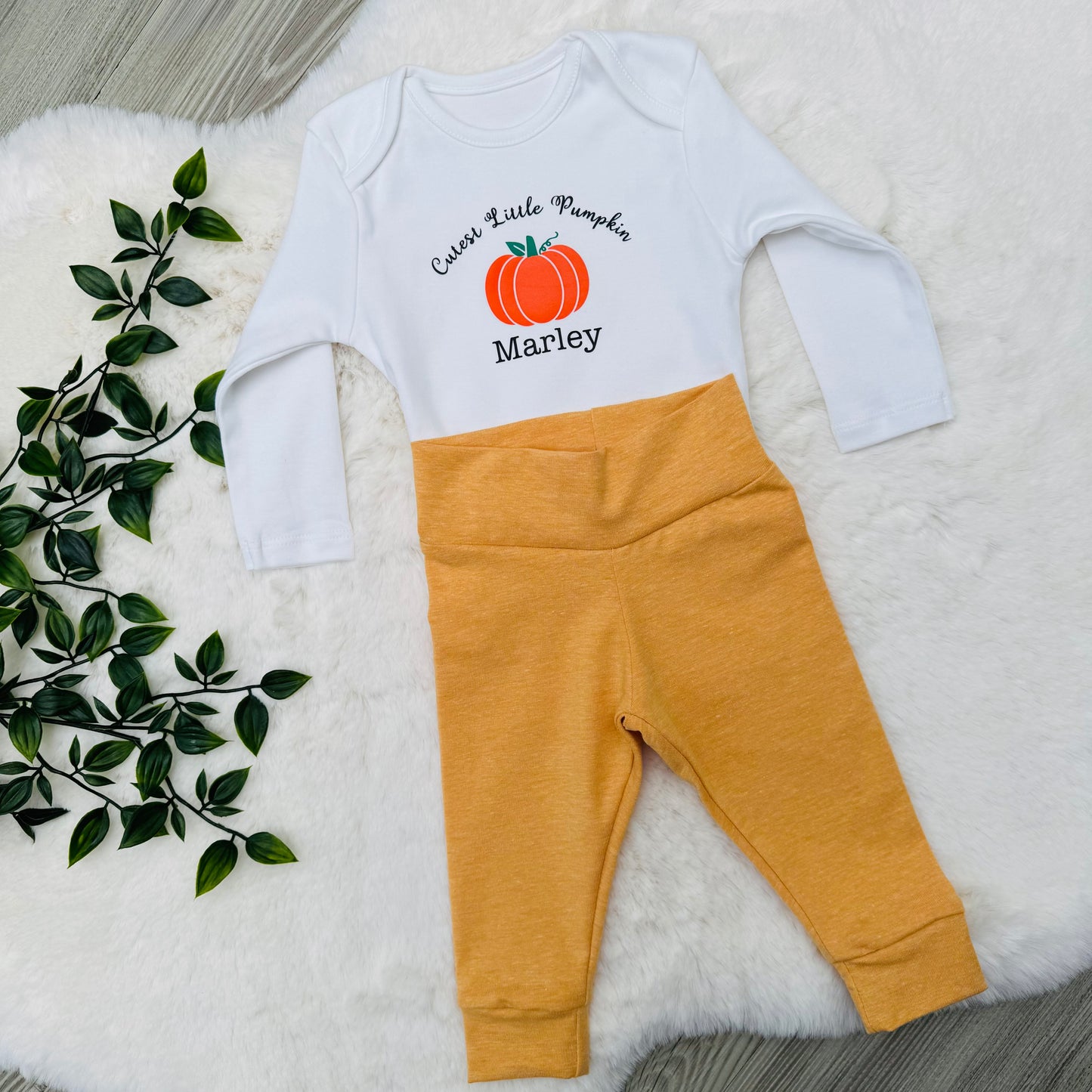 Cutest Little Pumpkin Personalised Vest & Leggings Set