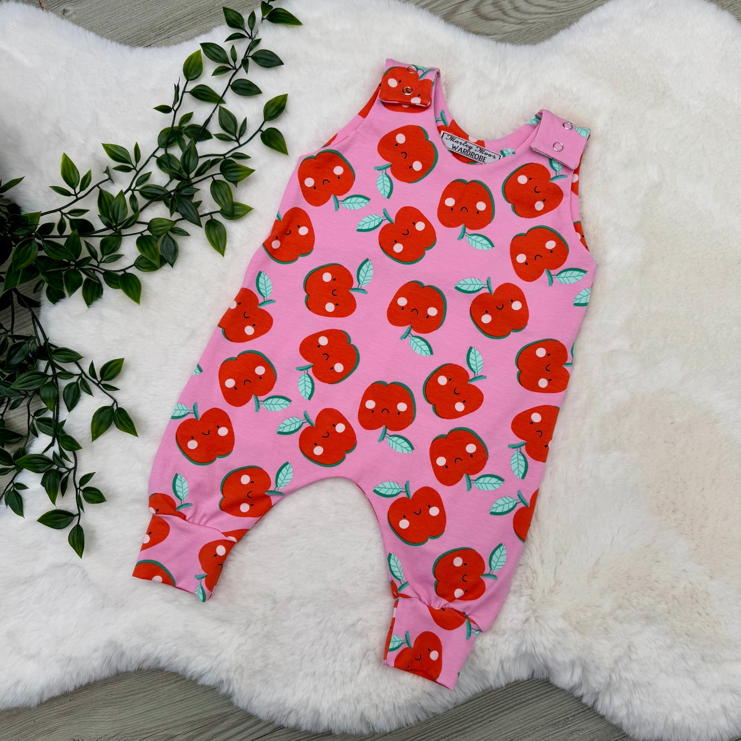The Pink Apple Romper