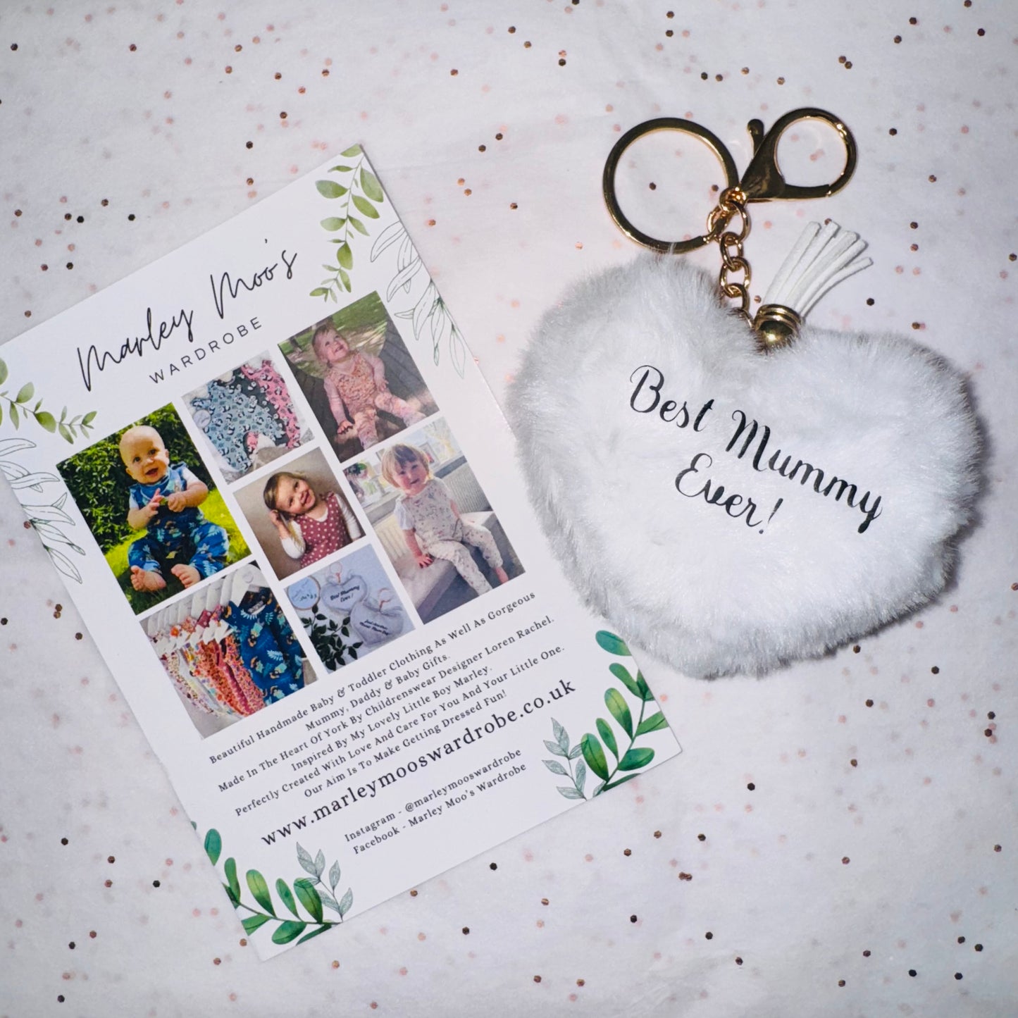 Best Mummy Ever Fluffy Heart Key Ring