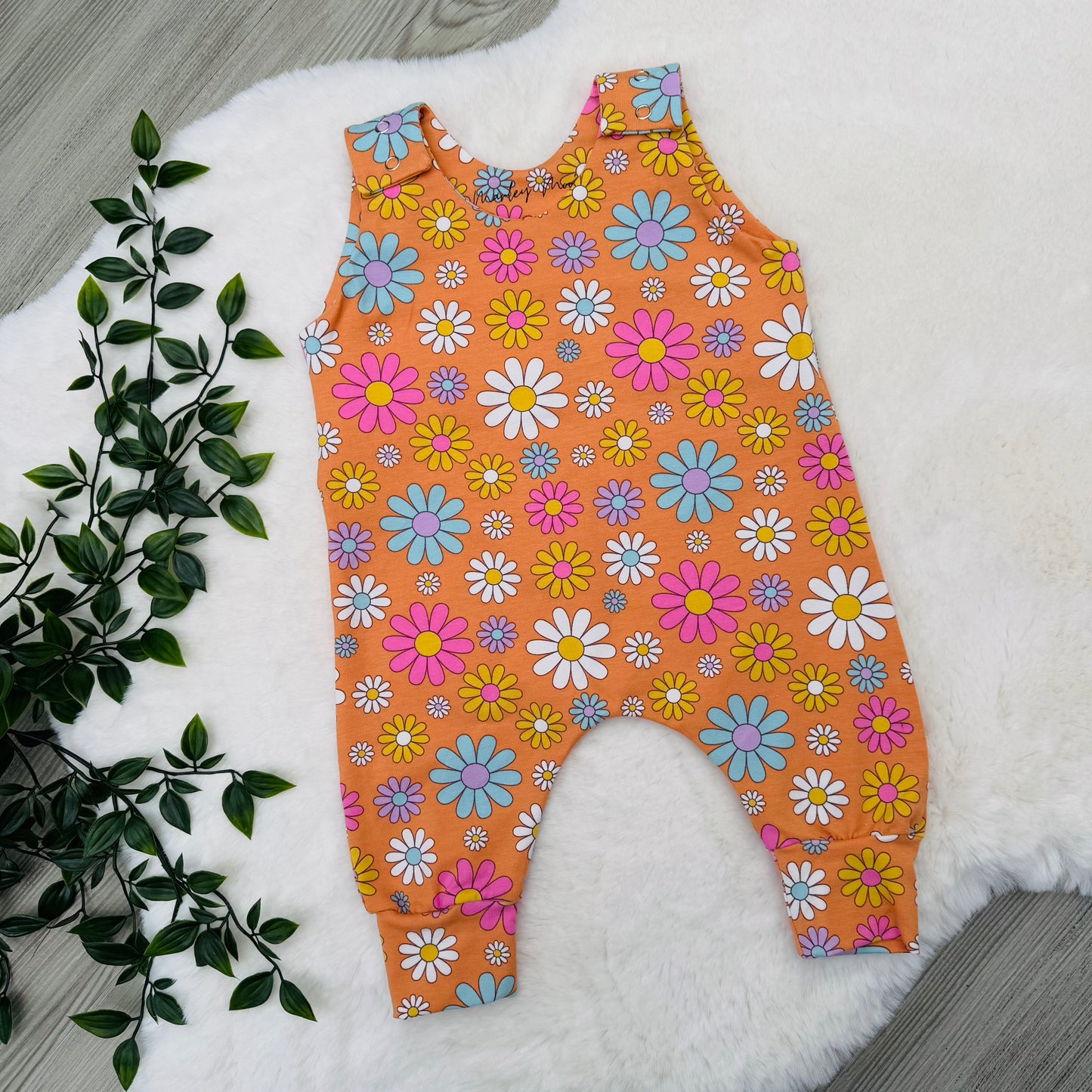 The Orange Daisy Romper