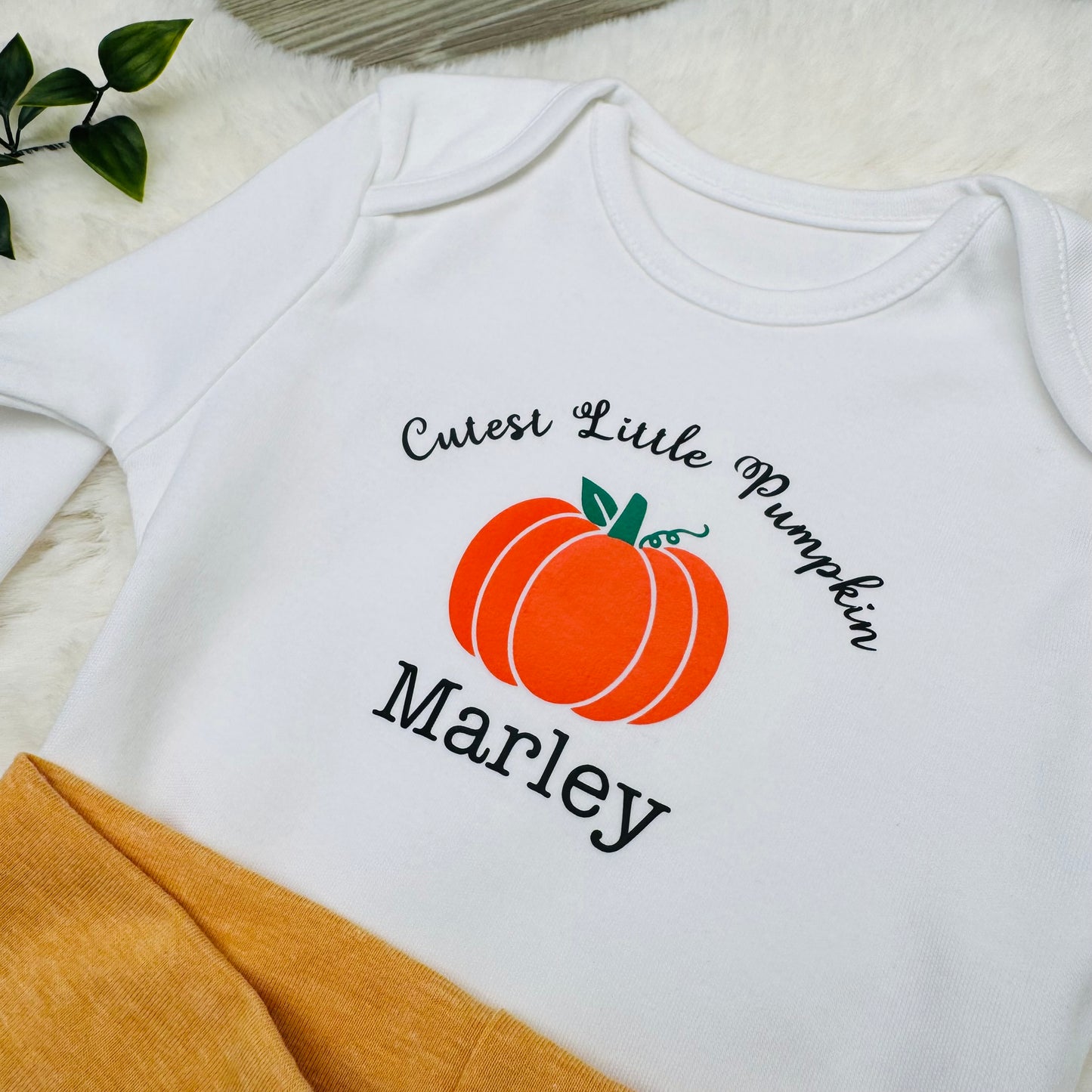 Cutest Little Pumpkin Personalised Vest & Leggings Set
