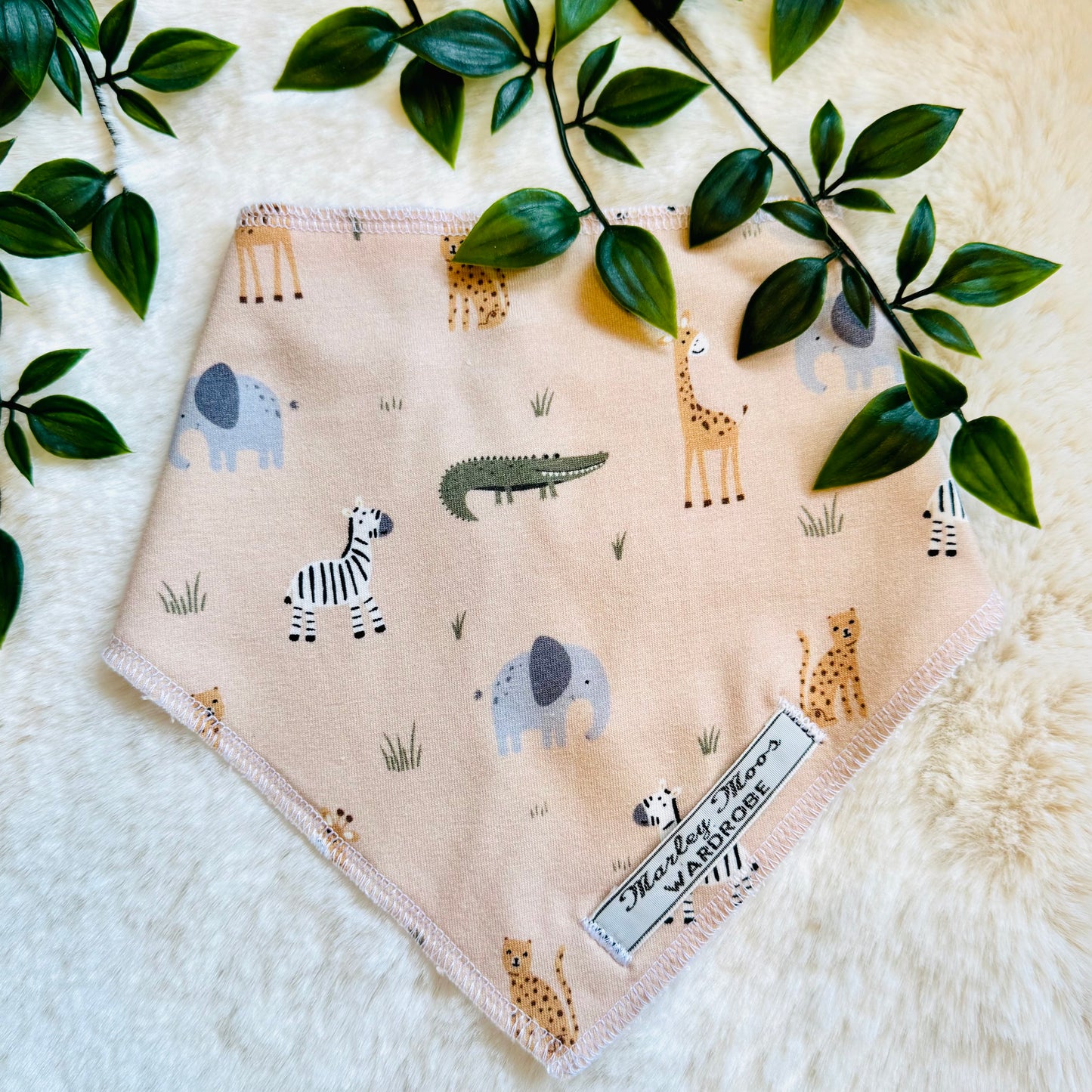 The Neutral Safari Baby & Toddler Bib