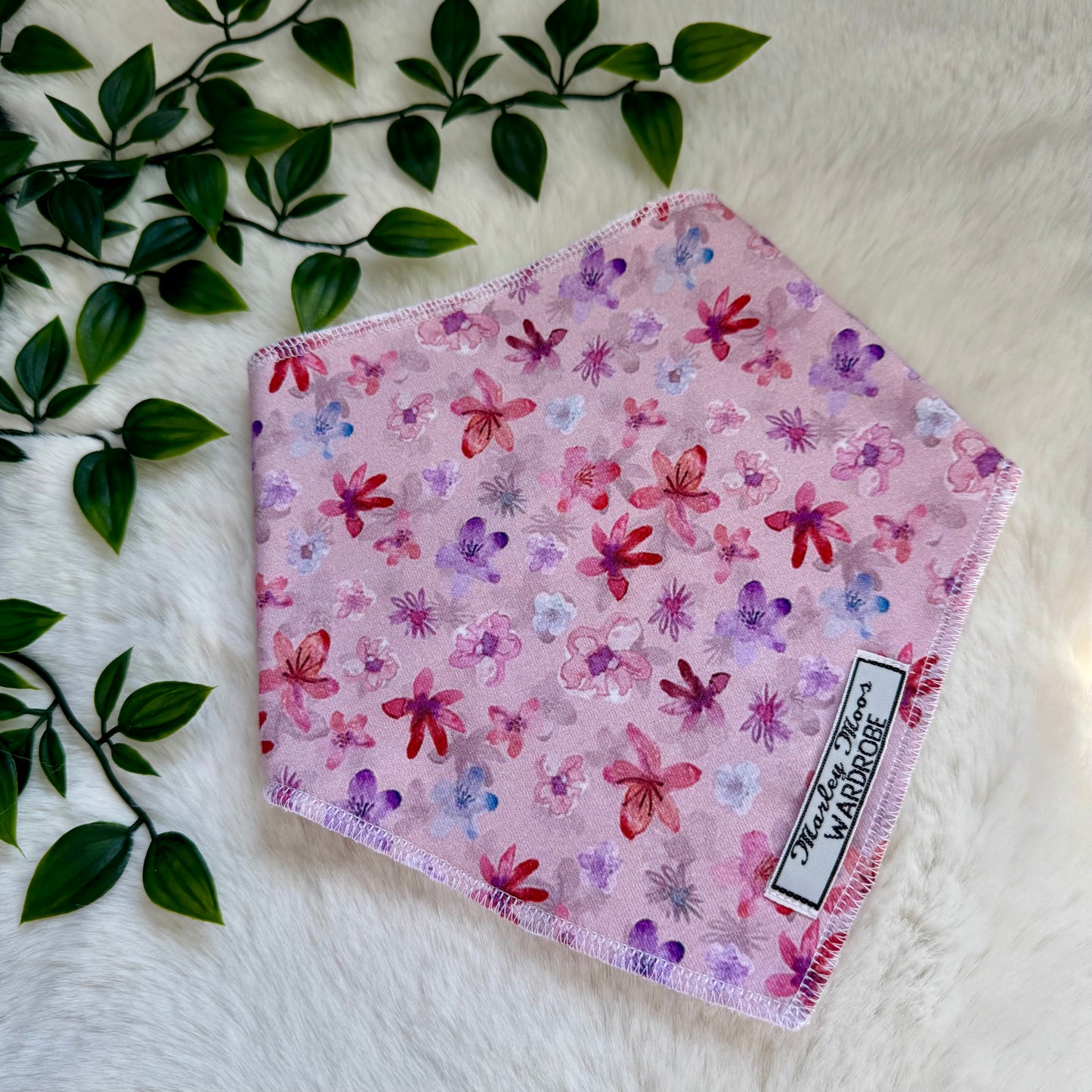 The Pink Floral Baby & Toddler Bib