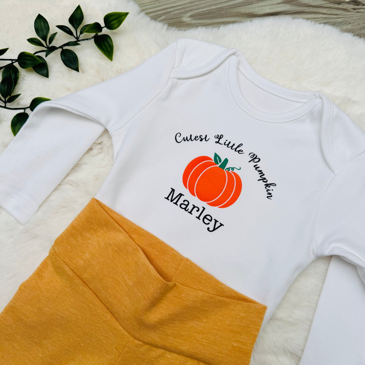 Cutest Little Pumpkin Personalised Vest & Leggings Set