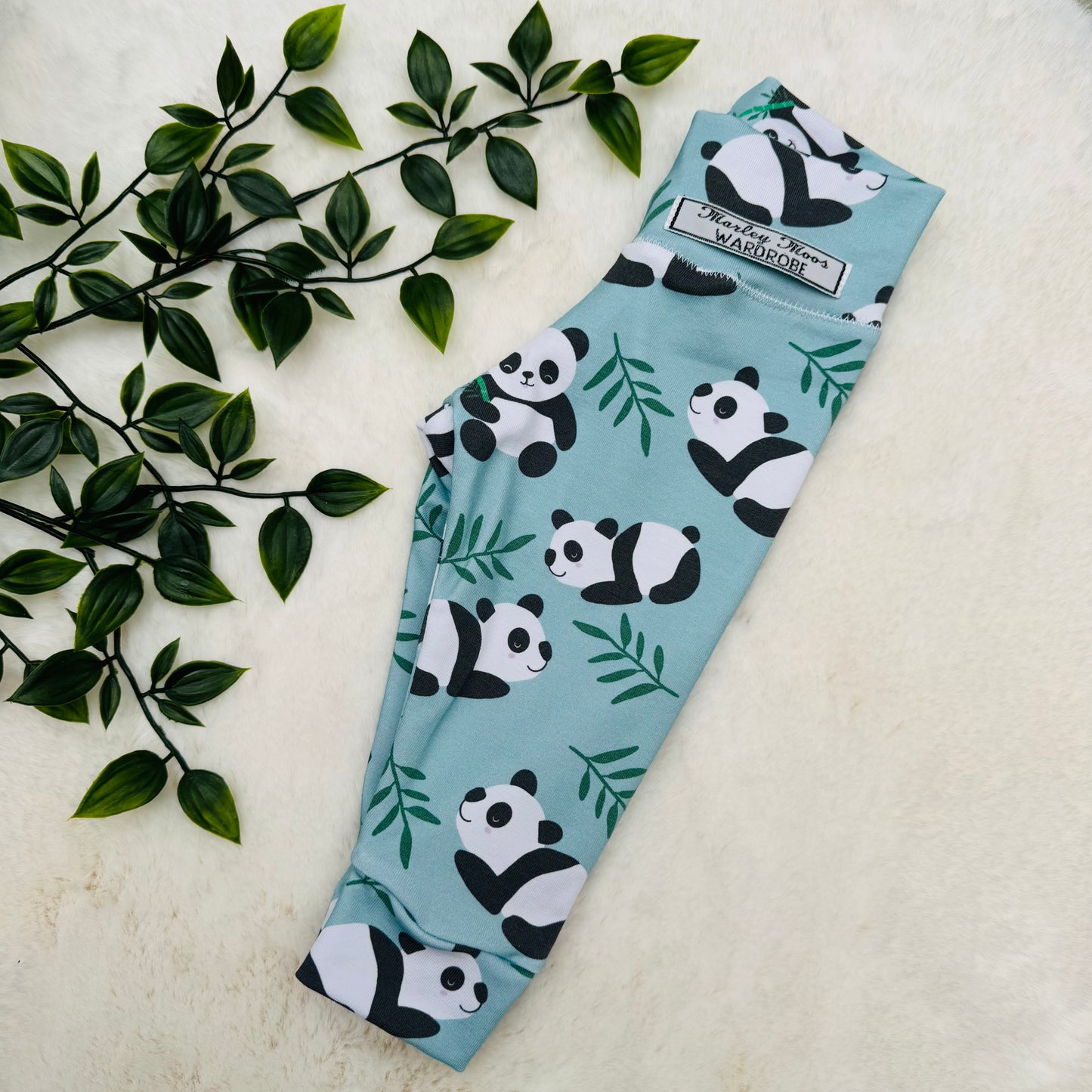The Mint Green Panda Leggings
