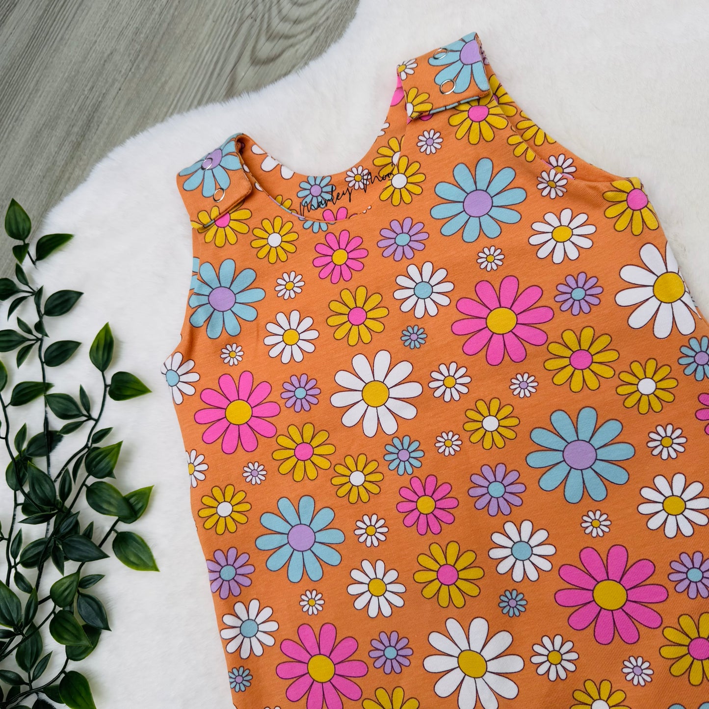 The Orange Daisy Romper
