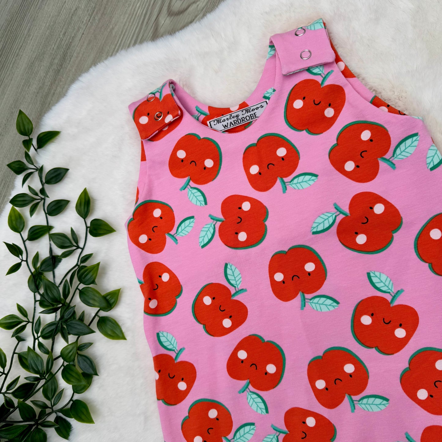 The Pink Apple Romper