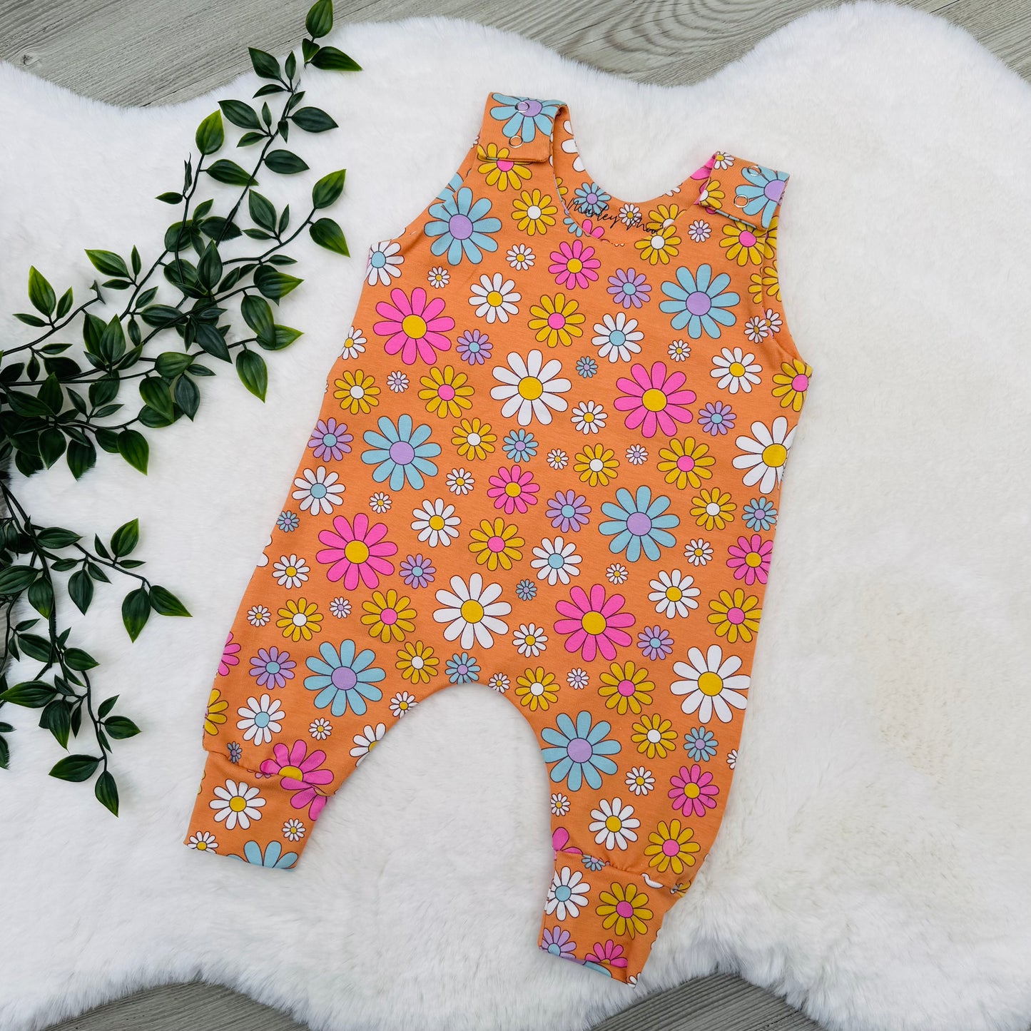 The Orange Daisy Romper