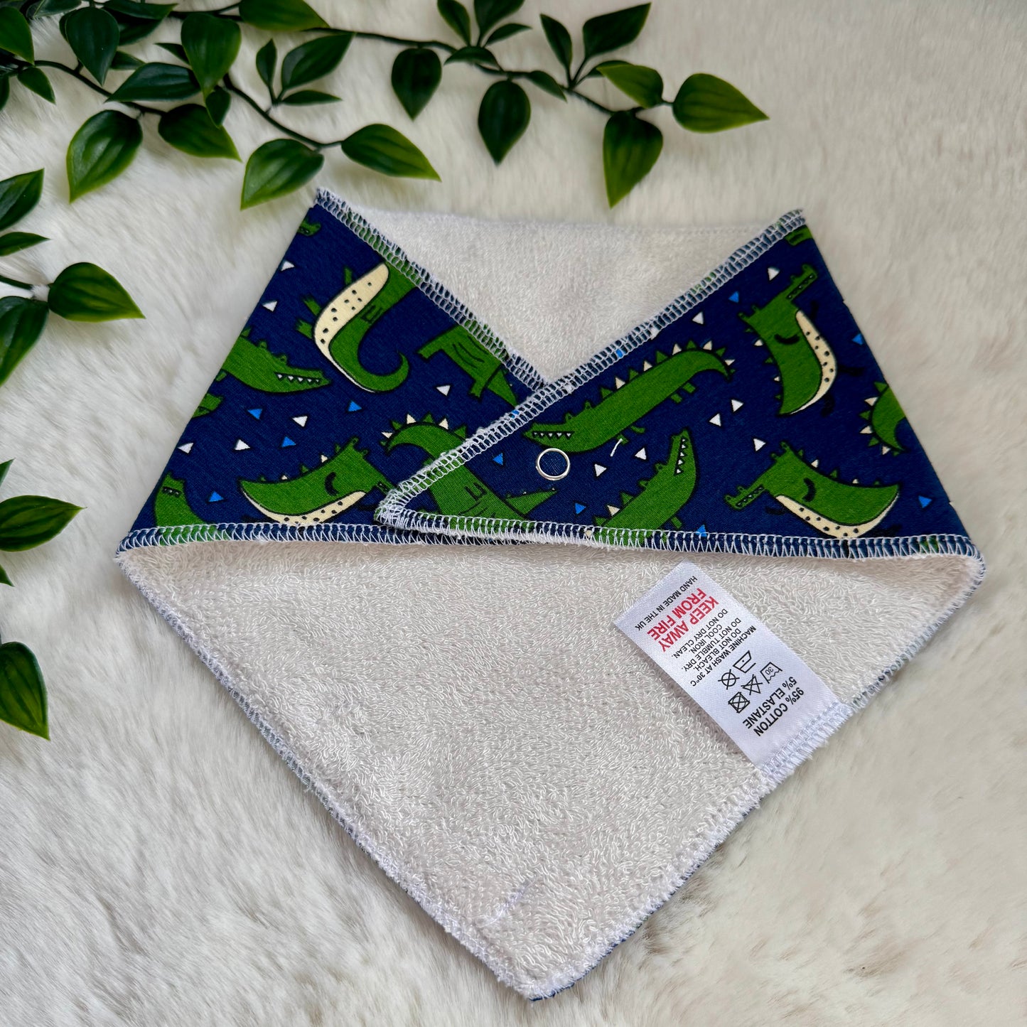 The Navy Croc Baby Bib