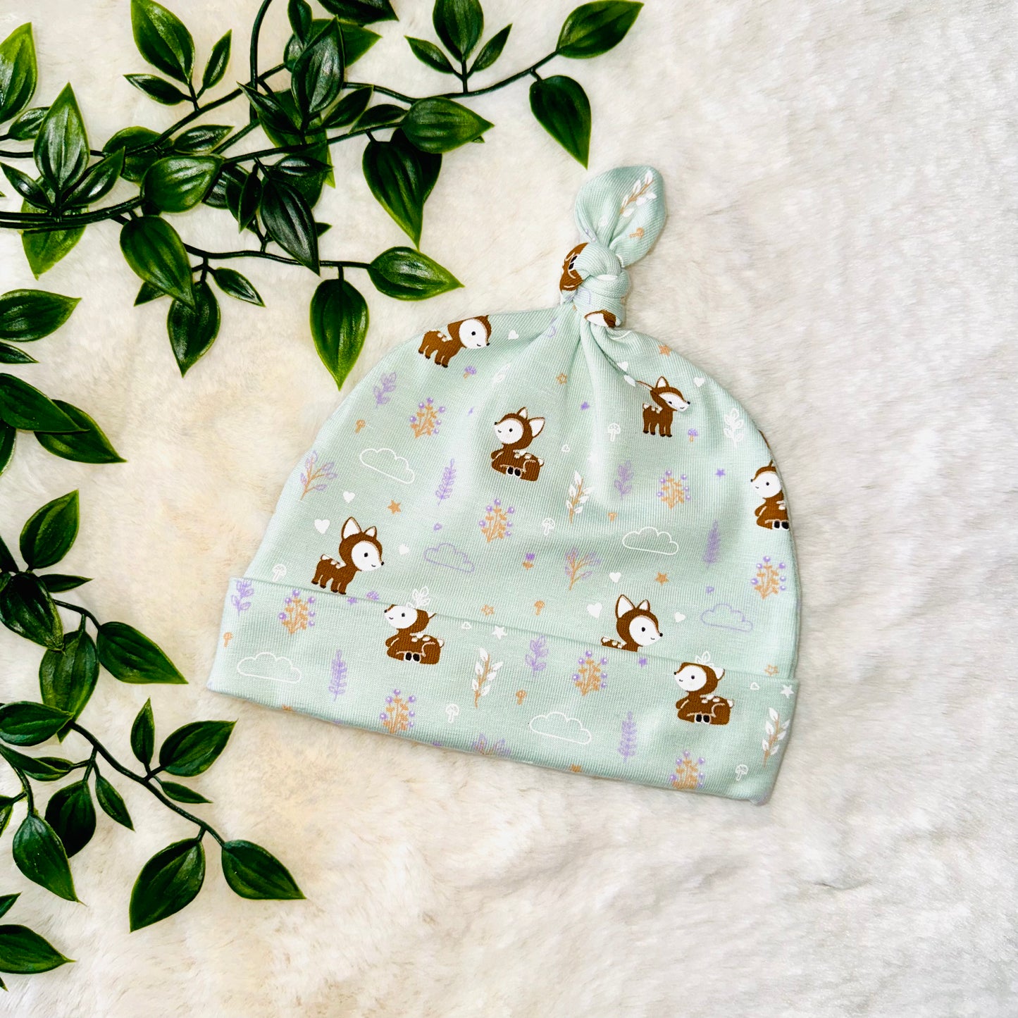The Little Deer Baby Hat - Mint Green