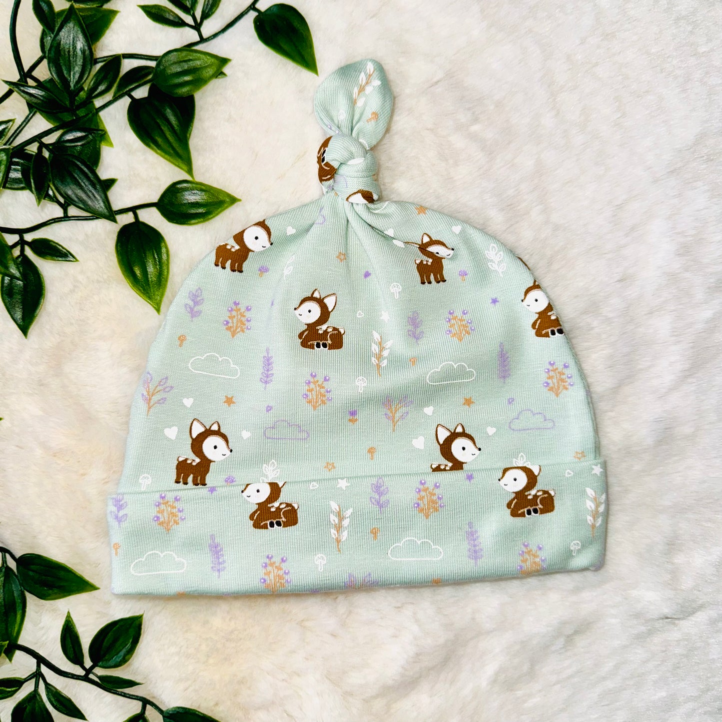 The Little Deer Baby Hat - Mint Green