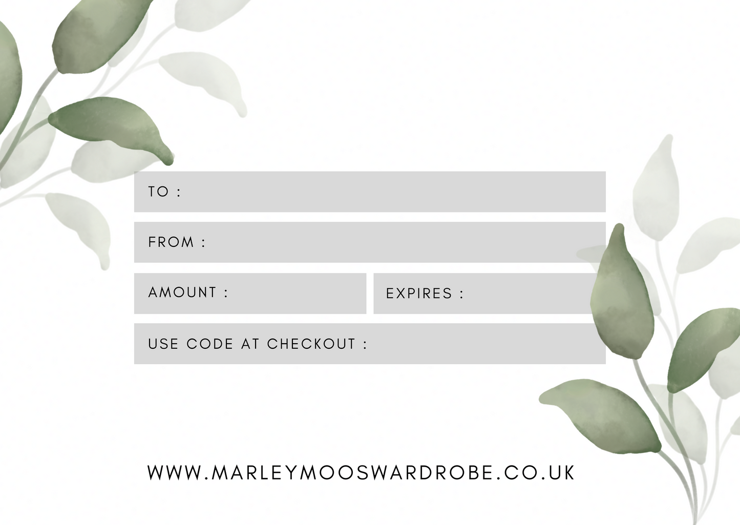 Marley Moo’s Wardrobe Gift Voucher