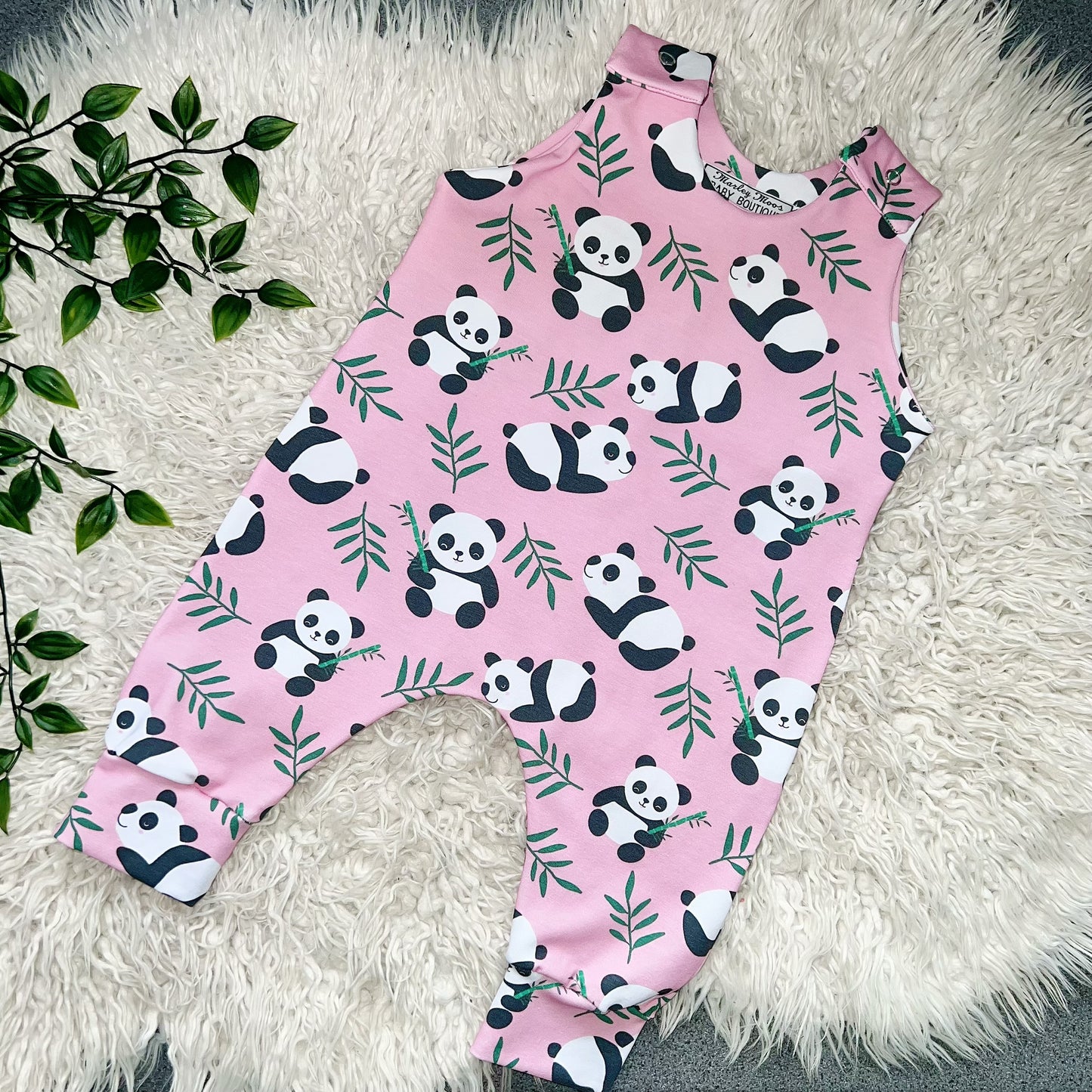 The Panda Romper - Pink