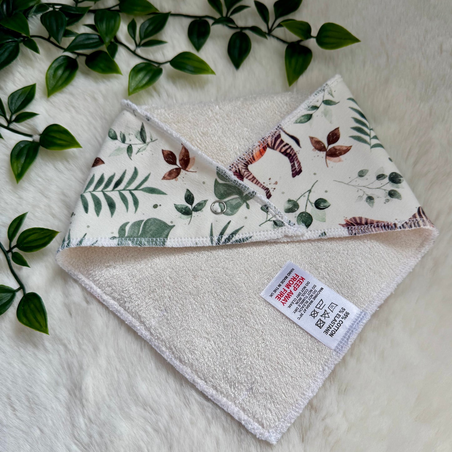 The White Zebra Baby Bib