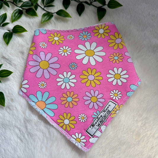 The Pink Daisy Floral Baby Bib