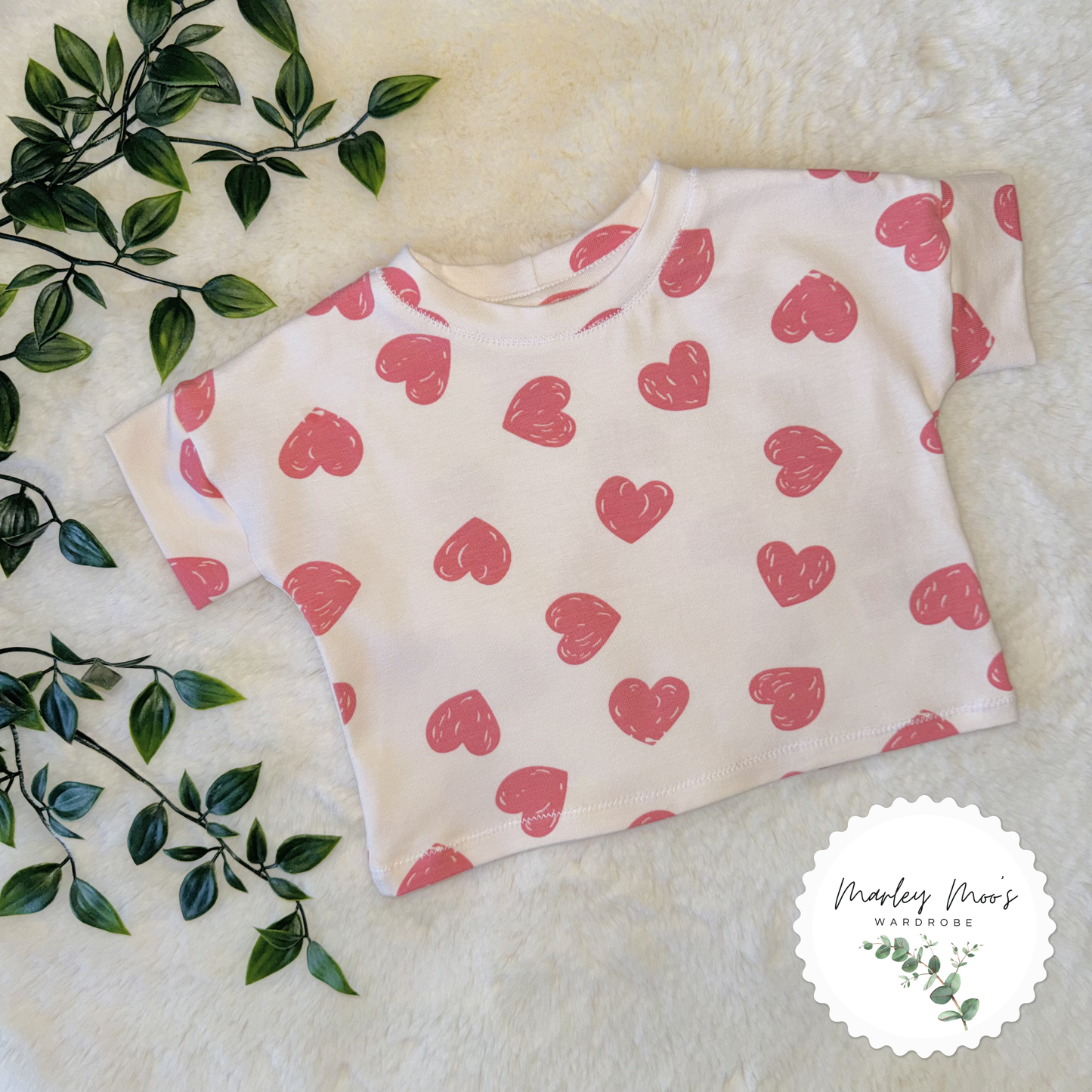 Love Heart Shorts And T-Shirt Set