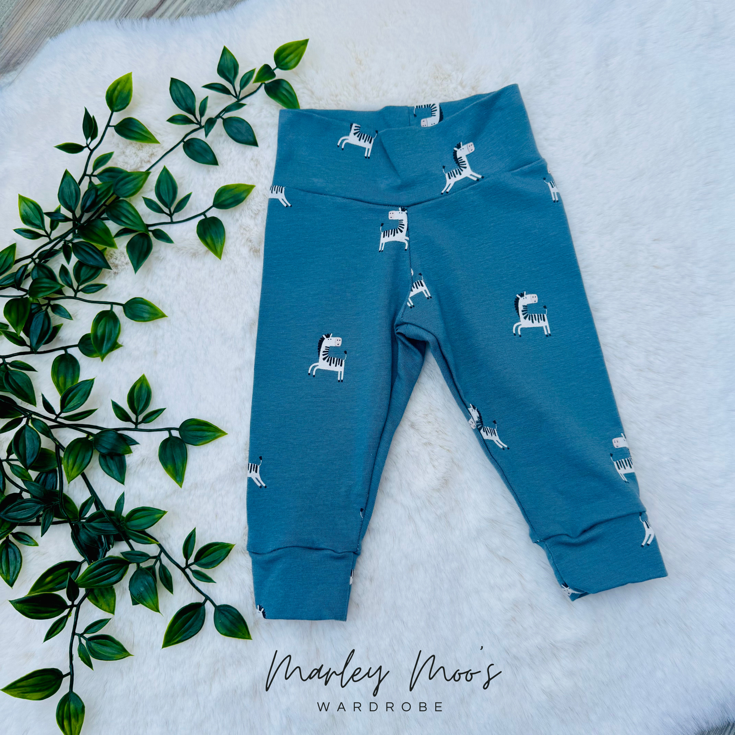 Blue Zebra Leggings