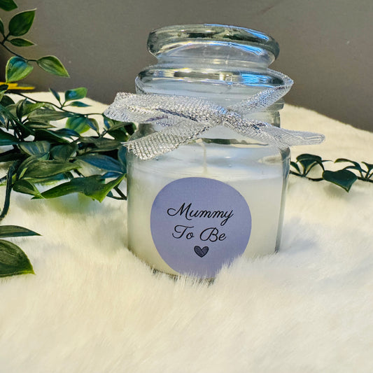 Mummy To Be Small Glass Candle Jar