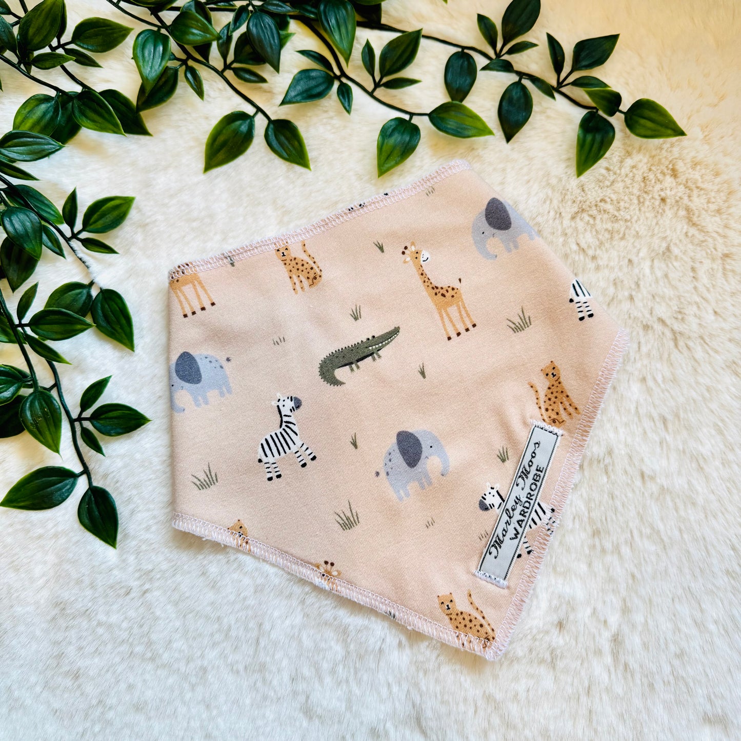 The Neutral Safari Baby & Toddler Bib