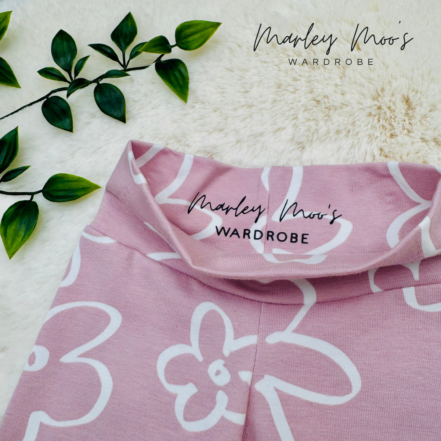 Pink Flower Power Leggings