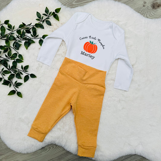Cutest Little Pumpkin Personalised Vest & Leggings Set
