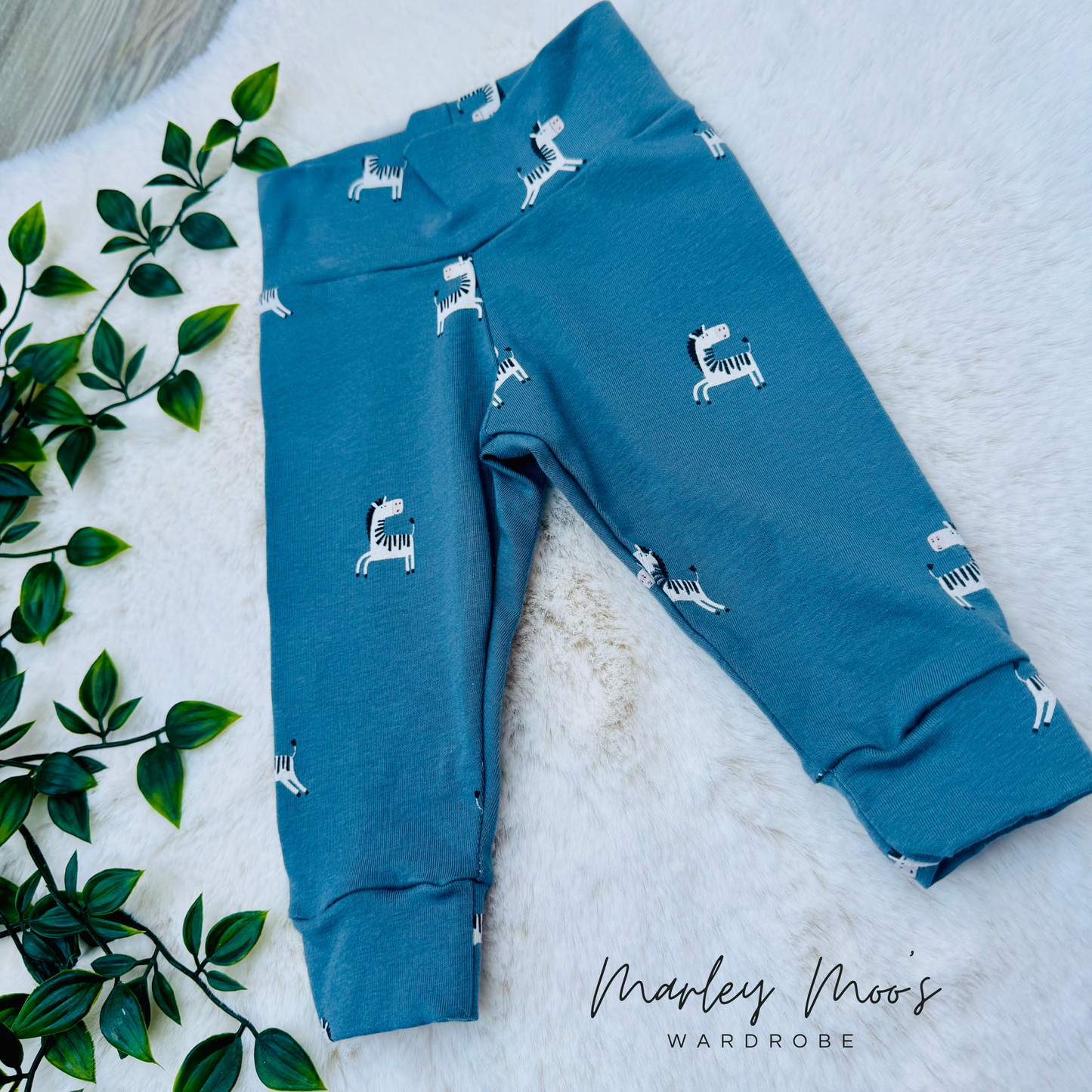 Blue Zebra Leggings