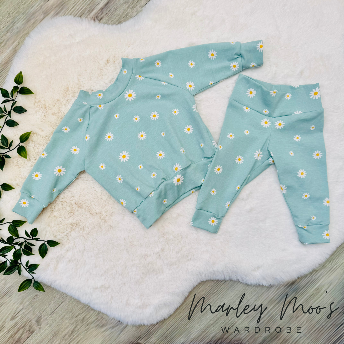Mint Daisy Lounge Set