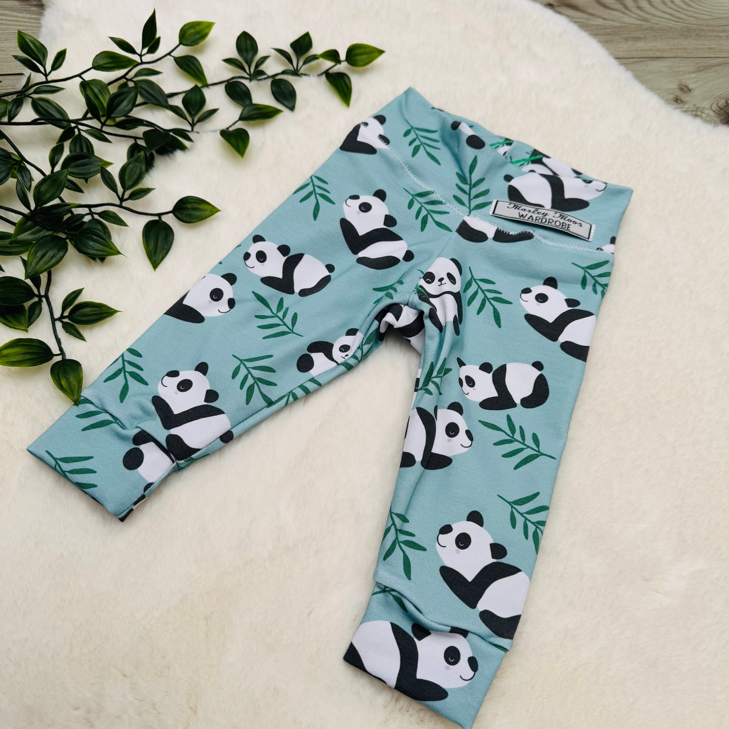 The Mint Green Panda Leggings