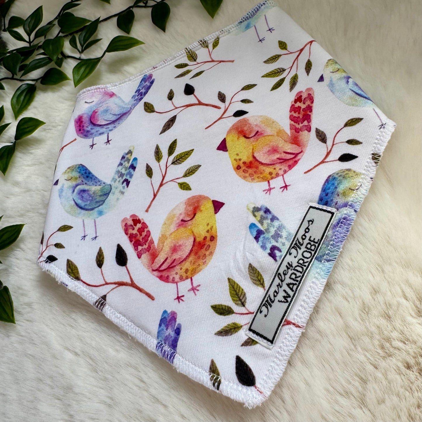 The White Birds Baby Bib