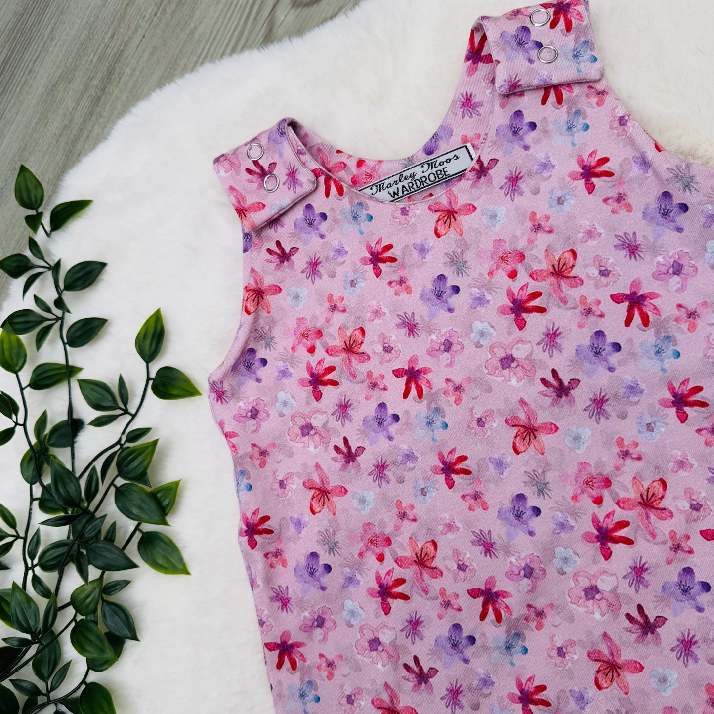 The Pink Ditsy Floral Romper