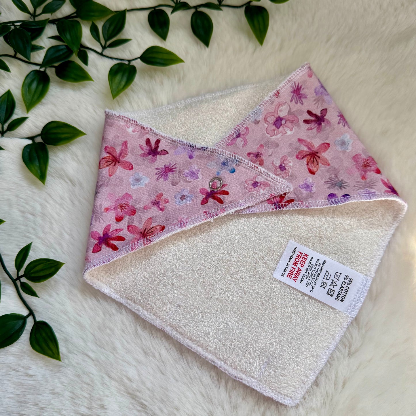 The Pink Floral Baby Bib