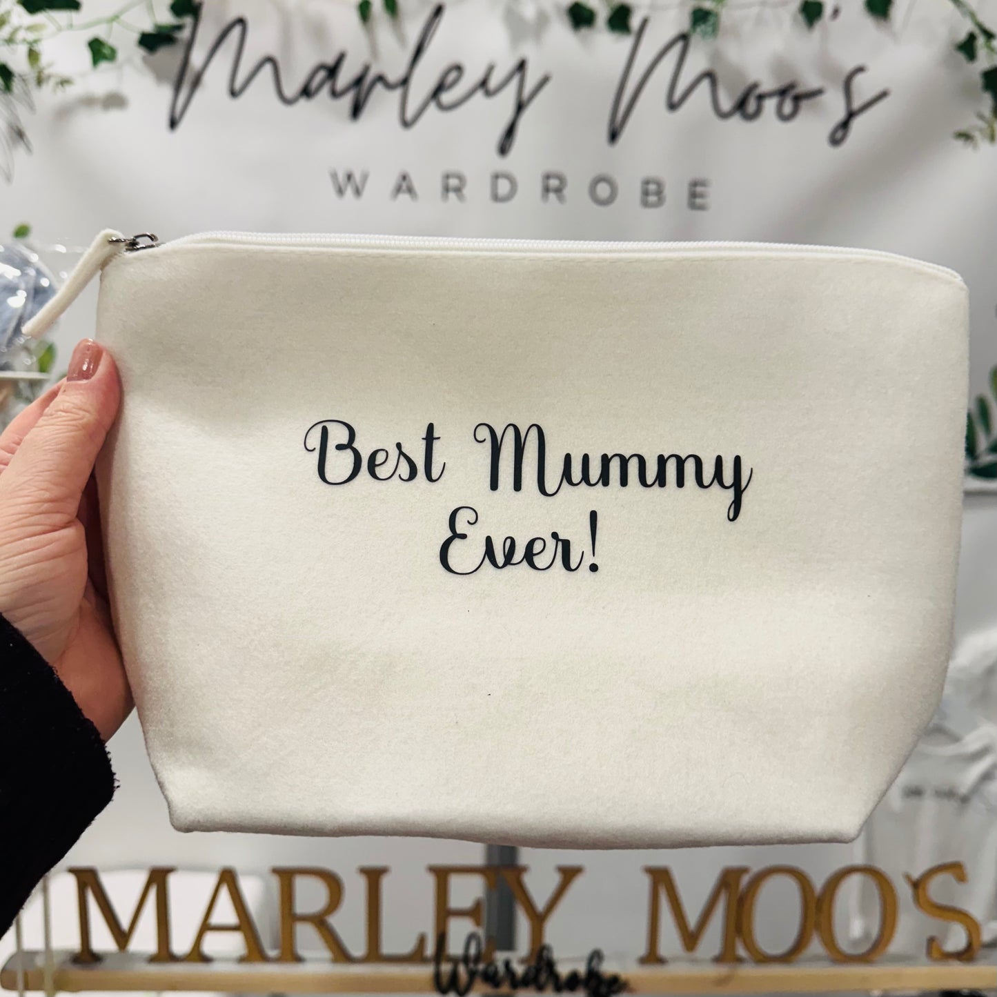 Best Mummy Ever Cream Make Up Bag