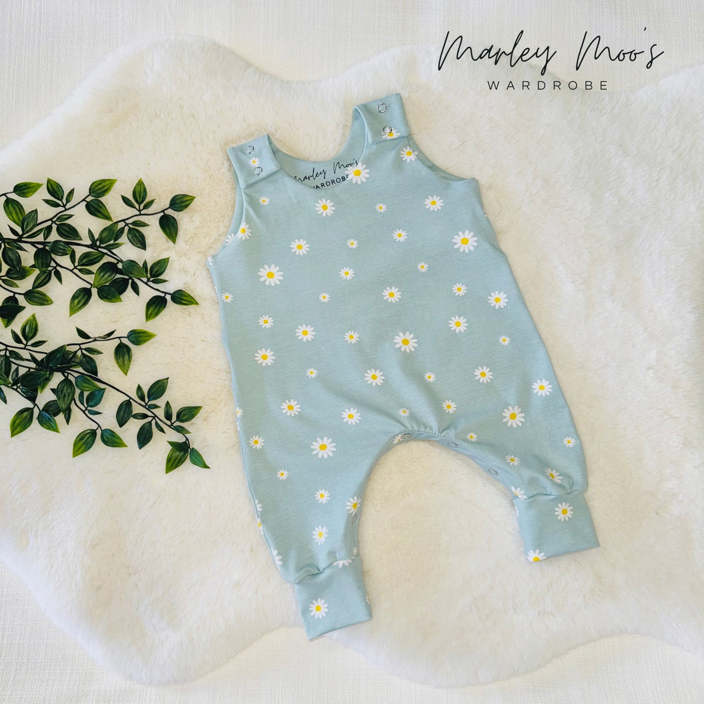 Mint Daisy Romper