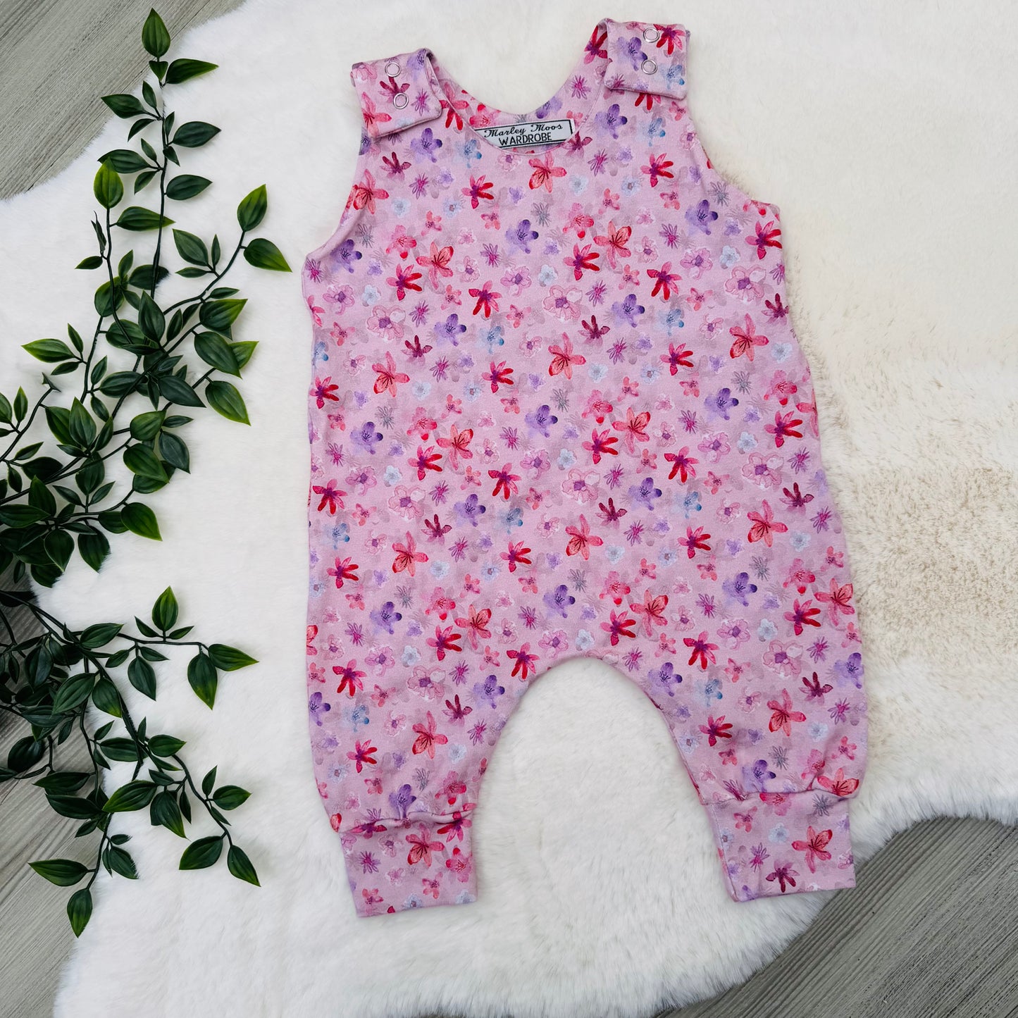The Pink Ditsy Floral Romper