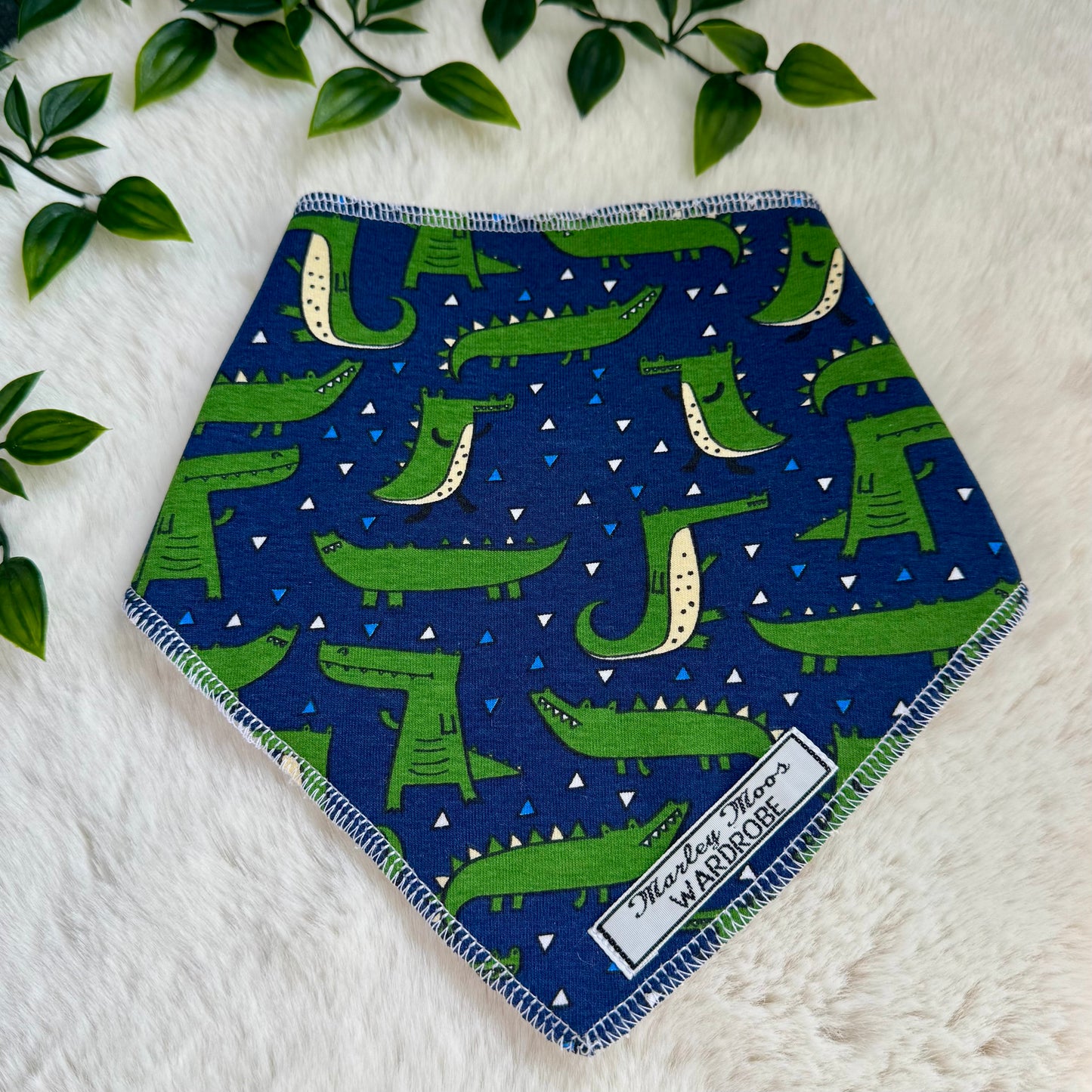 The Navy Croc Baby Bib