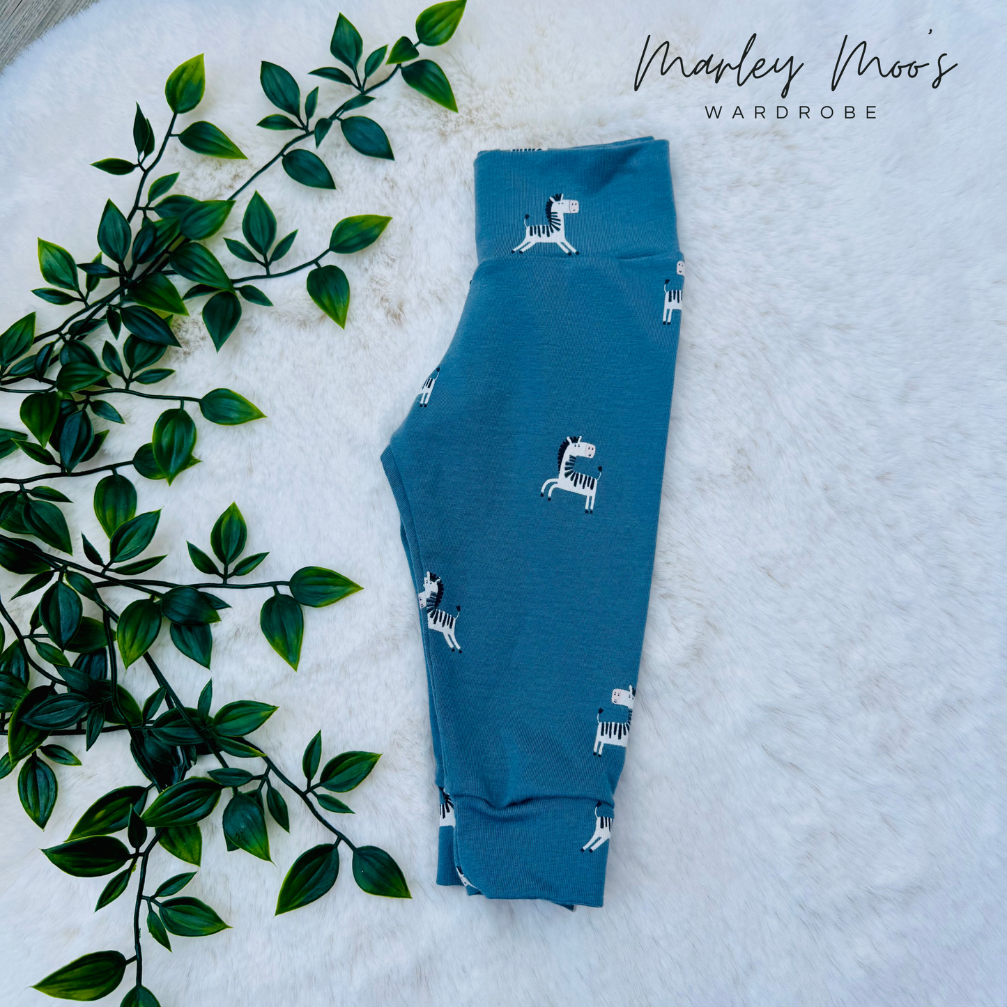 Blue Zebra Leggings