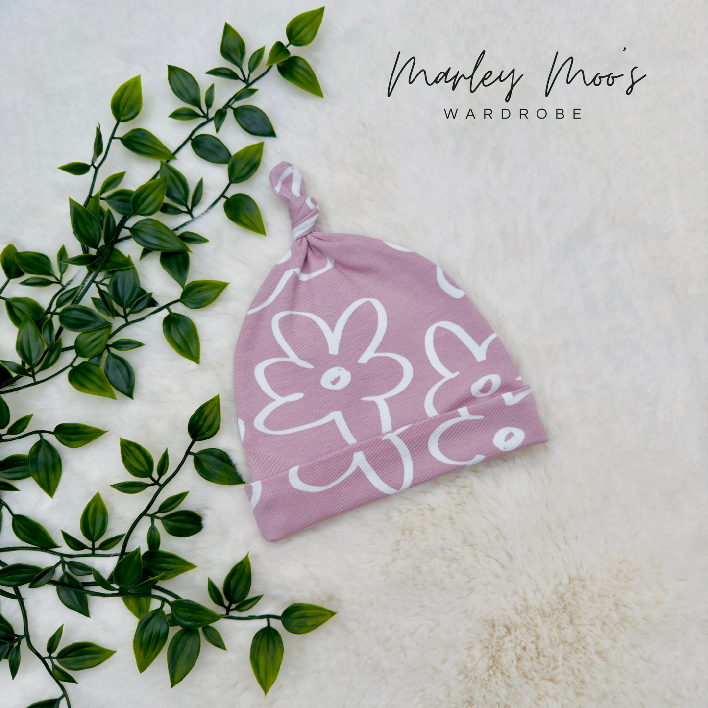 Pink Flower Power Hat