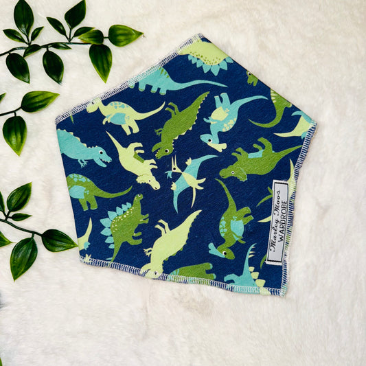 The Dino Baby Bib - Navy