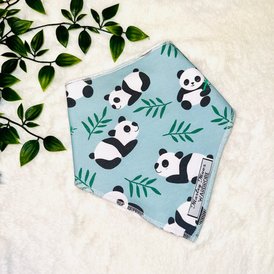 The Mint Green Panda Baby Bib