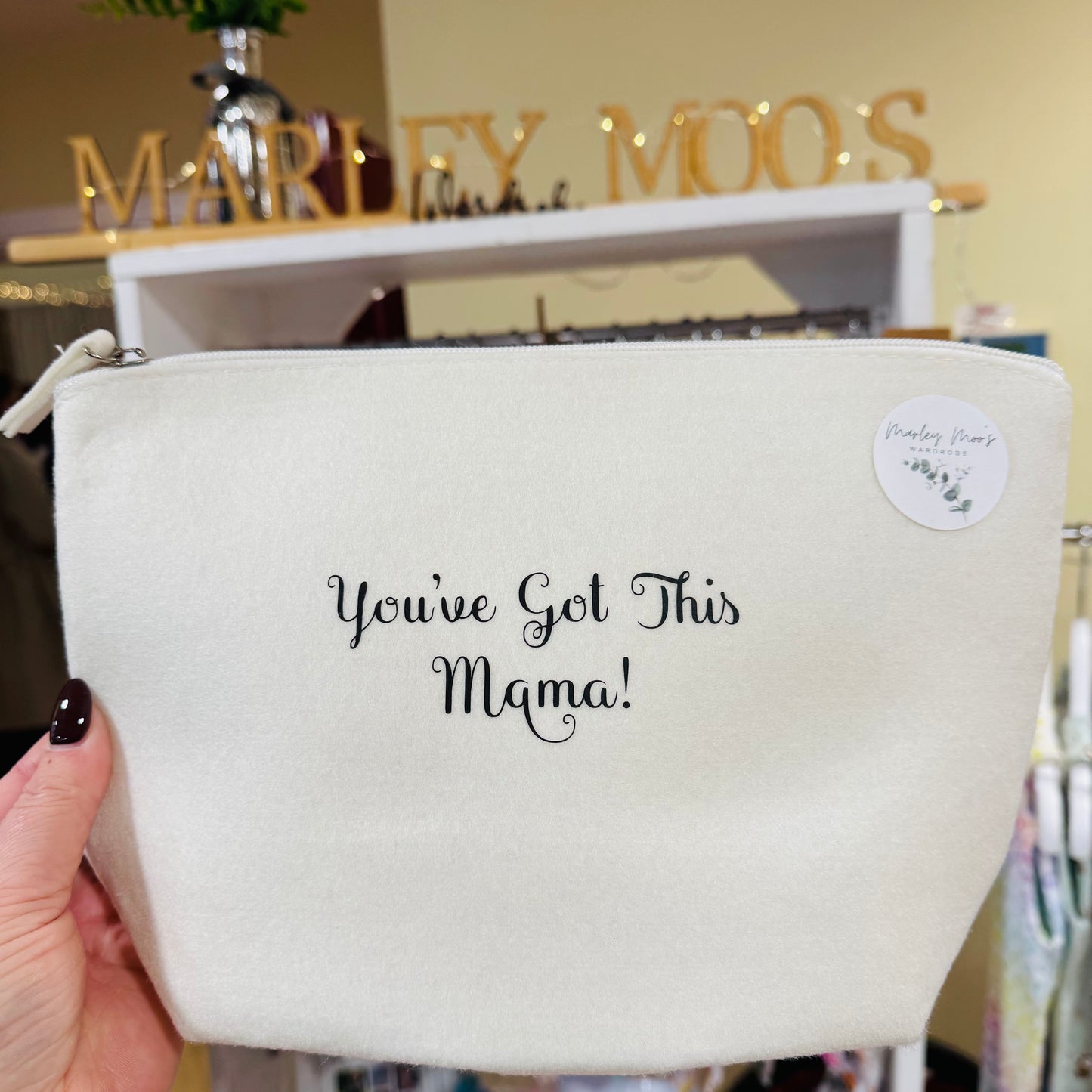 You’ve Got This Mama Cream Make Up Bag