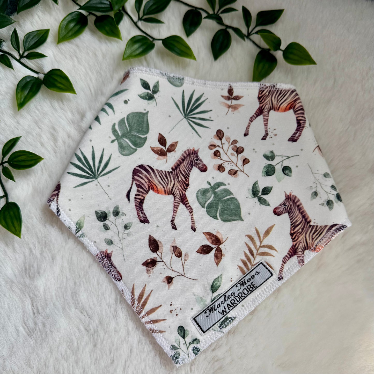 The White Zebra Baby Bib