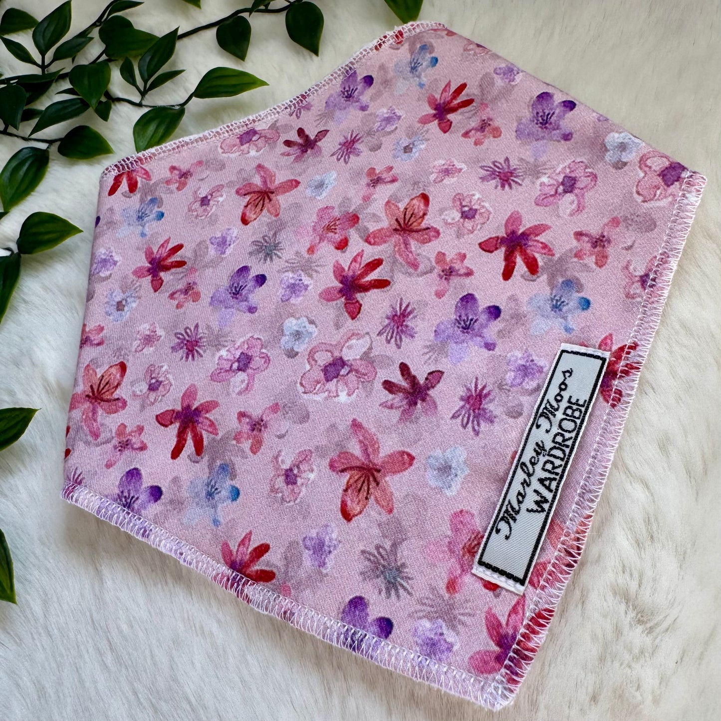 The Pink Floral Baby Bib