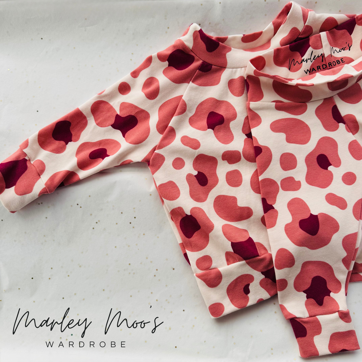 Pink Leopard Print Lounge Set