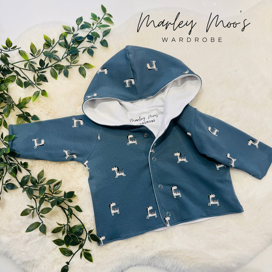 Blue Zebra Hooded Jacket